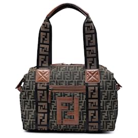 Borsa Tote Fendi Zucca Canvas FF Marrone
