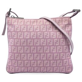 Borsa a tracolla Fendi Zucchino Canvas rosa