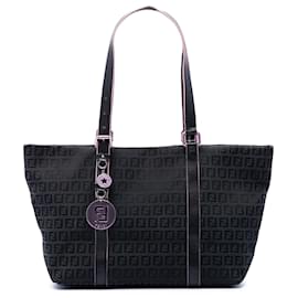 Tote Superstar in tela Fendi Zucchino nera