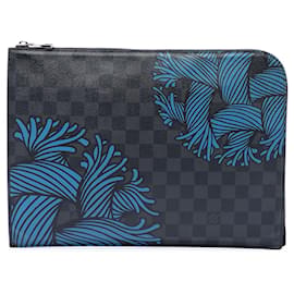 Borsa a pochette Louis Vuitton Christopher Nemeth Damier Graphite Pochette Jour GM nera