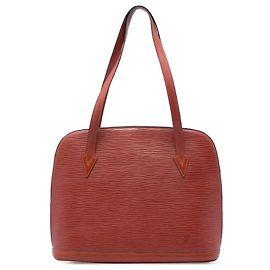 Borsa a tracolla Louis Vuitton Epi Lussac Marrone