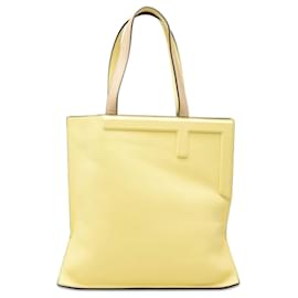 Tote Flip Fendi Medium Bicolor in Pelle di Vitello Liscia Gialla