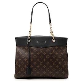 Borsa Tote Shopper Louis Vuitton Monogram Pallas Nera