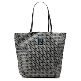 Tote Fendi Zucchino Canvas Grigio