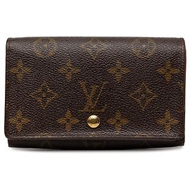 Monedero Louis Vuitton Monogram Porte Monnaie Tresor Marrón Carteras Pequeñas