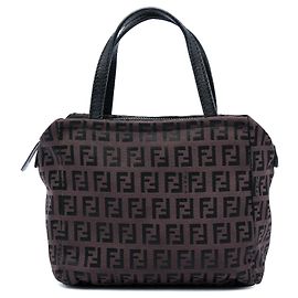 Borsa a mano Fendi Zucchino Canvas marrone