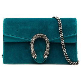 Borsa a tracolla Mini Dionysus in velluto blu Gucci