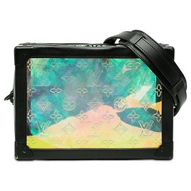 Borsa a tracolla Soft Trunk Monogram Prism nera Louis Vuitton