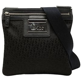 Borsa a tracolla Street Chic Diorissimo Trotter Canvas nera Dior