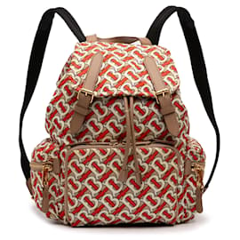 Burberry Medium TB Monogram Rucksack aus Nylon in Braun