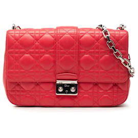 Borsa a tracolla Miss Dior Medium in pelle di agnello Cannage Arancione