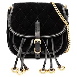 Borsa crossbody Prada Impuntu Velluto Corsaire nera