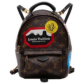 Mini zaino Palm Springs Louis Vuitton Monogram World Tour Marrone
