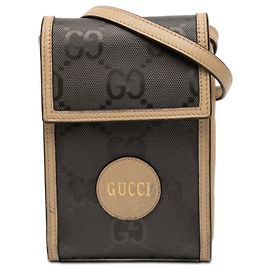 Borsa a tracolla mini GG Econyl Gucci Off The Grid grigia