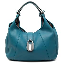 Borsa Hobo Calle LOEWE in vitello blu