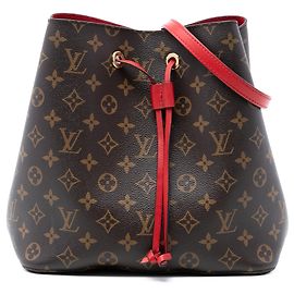 Brown Louis Vuitton Monogram Neonoe MM Bucket Bag