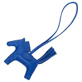 Blue Hermès Milo Lambskin Grigri Rodeo Bag Charm PM Key Chain