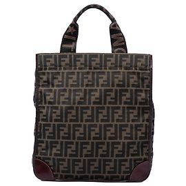 Fendi Zucca Canvas Shopping Tote Braun