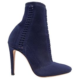 Gianvito Rossi Stretch Textiles Sock Boots in Navy Größe 37.5
