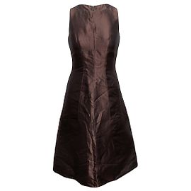 Vestido línea A sin mangas Prada marrón Talla US S
