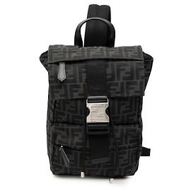 Zaino Fendi Small Zucca Canvas Fendiness Nero