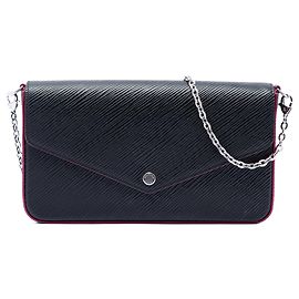 Borsa a tracolla Louis Vuitton Epi Pochette Felicie Nera