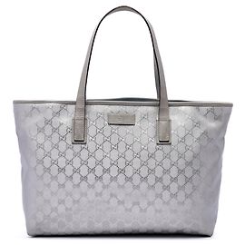 Tote Gucci Medium GG Imprime Argento