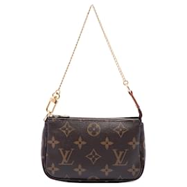 Borsa Louis Vuitton Monogram Mini Pochette Accessoires Marrone