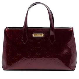 Red Louis Vuitton Monogram Vernis Wilshire PM Handbag
