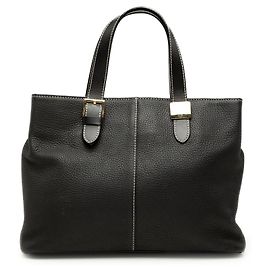 Burberry Leder-Tote in Schwarz
