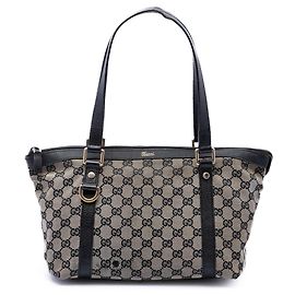Tote Gucci GG Canvas Abbey D Ring Grigio
