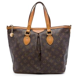 Sac Satchel Louis Vuitton Monogram Palermo PM Marron