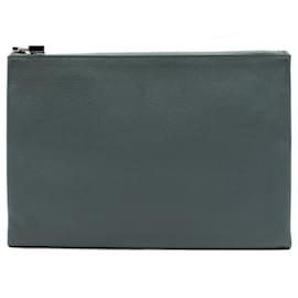 Borsa a Clutch Hermès Evercolor Atout Pouch 26 Grigia