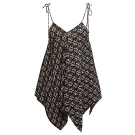 Top senza maniche Loewe Paula's Logo Nero & Beige Taglia EU 34