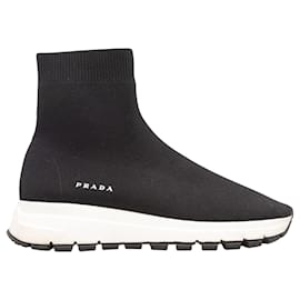 Prada High-Top Sock Sneaker in Schwarz Größe 37