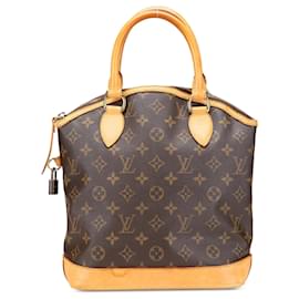 Borsa a mano Louis Vuitton Monogram Lockit PM Marrone