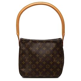 Borsa a tracolla Louis Vuitton Monogram Looping MM Marrone