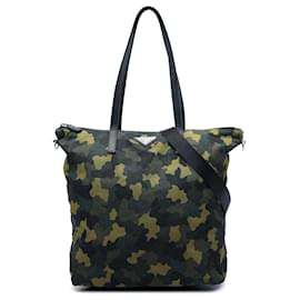 Borsa Satchel Prada Tessuto Stampato Verde