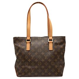 Borsa Tote Cabas Piano Louis Vuitton Monogram Marrone