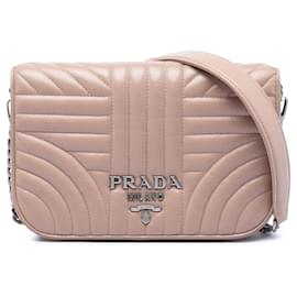 Borsa Crossbody Prada Mini Soft Calf Impunture Diagramme Beige