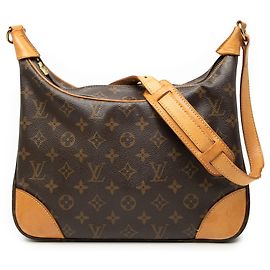 Borsa a tracolla Louis Vuitton Monogram Boulogne 30 Marrone