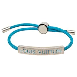 Bracciale LV Space in nylon e ottone blu Louis Vuitton