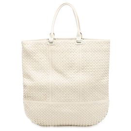 Tote Bottega Veneta Intrecciato em nappa branco