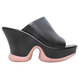 Stella Mc Cartney Sandali in pelle vegan Shroom Stella McCartney Nero & Rosa Taglia 39.5