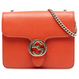 Sac crossbody Gucci Small Dollar Calfskin Interlocking G Orange