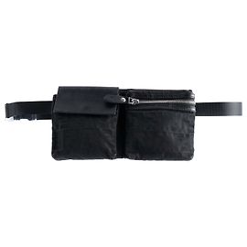 Borsa cintura Fendi Zucca Canvas nera con doppia tasca