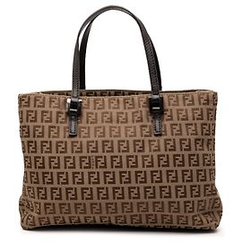 Tote Fendi Zucchino in tela marrone