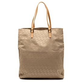 Fendi Zucchino Canvas Tote braun