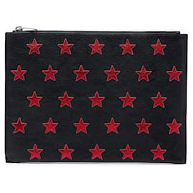 Borsa Clutch Star Rider in pelle nera Saint Laurent per tablet