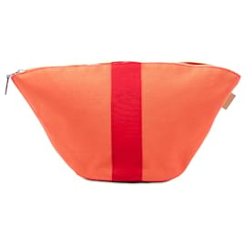 Hermès Mini Toile Palmyre Pouch Orange